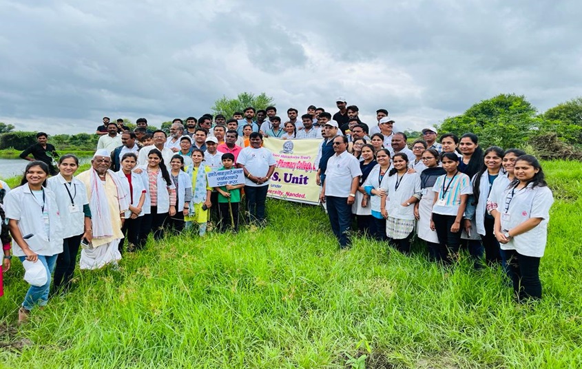 Tree Plantation at Salgara (Bk.), Tq. & Dist. Latur in presence of Latur District Collector Honorable B.P. Prithviraj