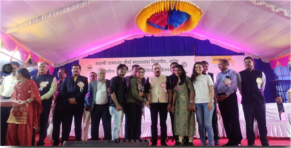 Felicitation of Ms. Unnati Rajeshkumar Khare at Youth Festival 2022 (SRTMU Nanded)